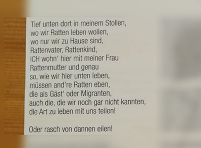 Rattengedicht Erinnert Experten An Sprache Der Nazis - 