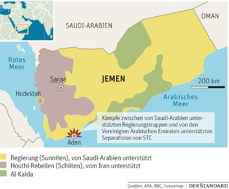 Emirate Bestatigen Luftangriffe Auf Jemens Interimshauptstadt Aden Jemen Derstandard De International