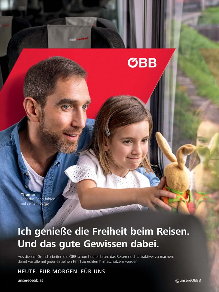 "ÖBB. Heute. Für Für uns." ÖBB mit neuer