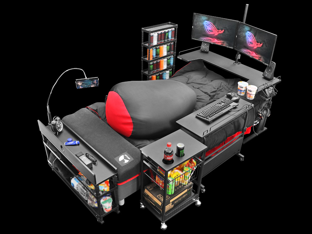 Nie wieder aufstehen Das Gamer Bett ist da Gaming Nie wieder aufstehen Das Gamer Bett ist da Gaming
