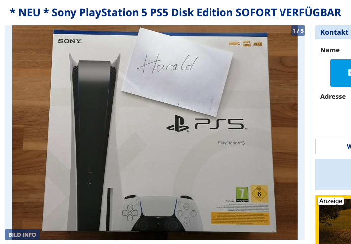 Playstation 5 Wird Bereits Auf Online Marktplatzen Fur 1000 Euro Angeboten Gaming Hardware Derstandard At Web