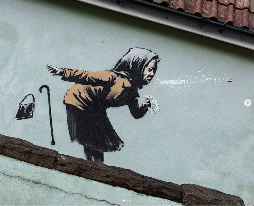 Neues Bild von Banksy an Haus in Bristol: Niesende Frau ...